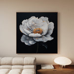 Floral 1319 Canvas Art 60 x 60 cm / Black