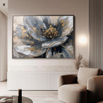 Floral 132 Canvas Art 60 x 40 cm / Black