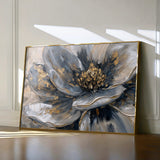 Floral 132 Canvas Art 60 x 40 cm / Black