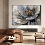 Floral 132 Canvas Art 60 x 40 cm / Black