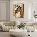 Horses 132 Canvas Art 60 x 40 cm / Black