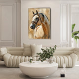 Horses 132 Canvas Art 60 x 40 cm / Black