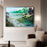 Landscape 132 Canvas Art 60 x 40 cm / Black
