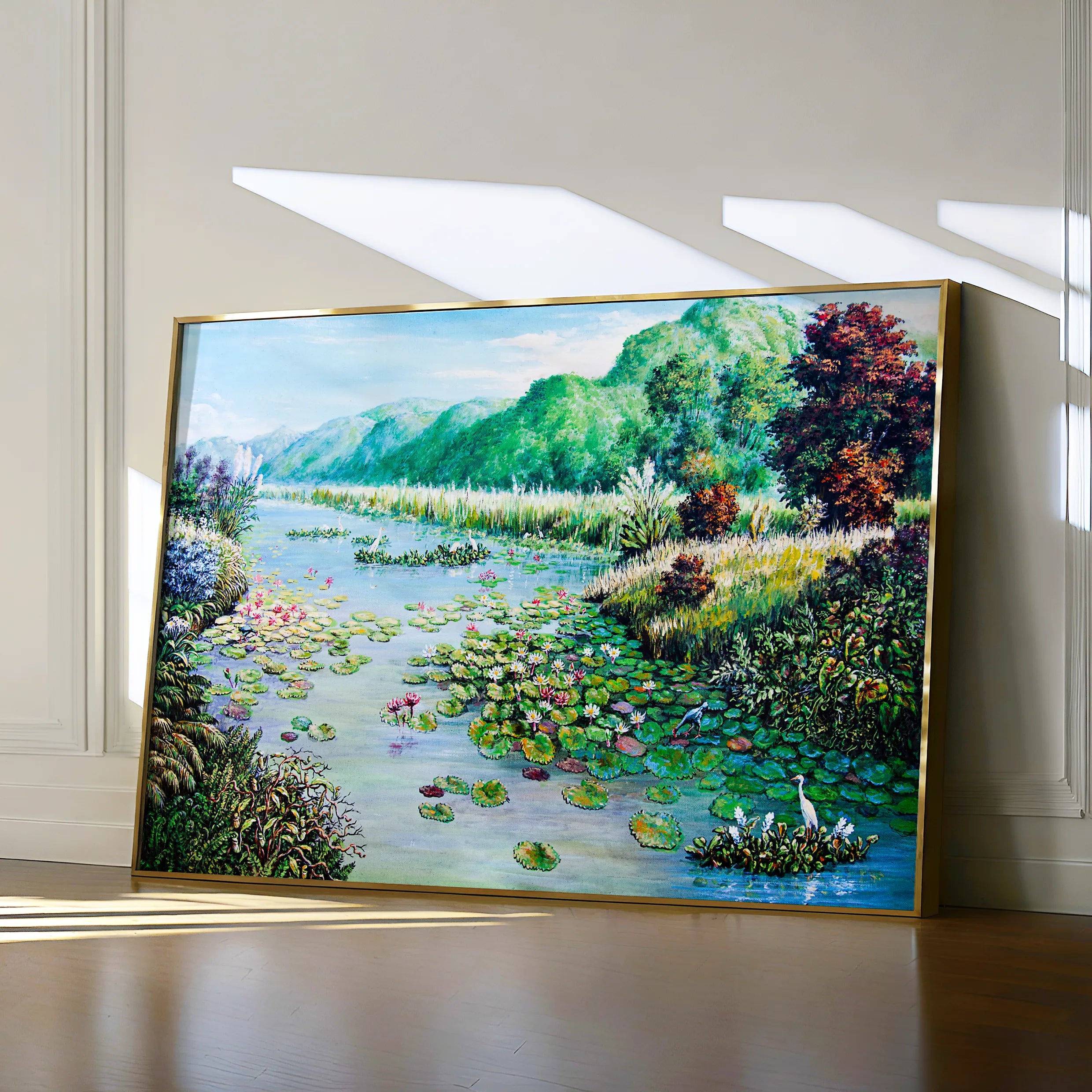 Landscape 132 Canvas Art 60 x 40 cm / Black