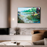 Landscape 132 Canvas Art 60 x 40 cm / Black