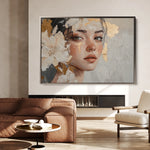 Portrait 132 Canvas Art 60 x 40 cm / Black