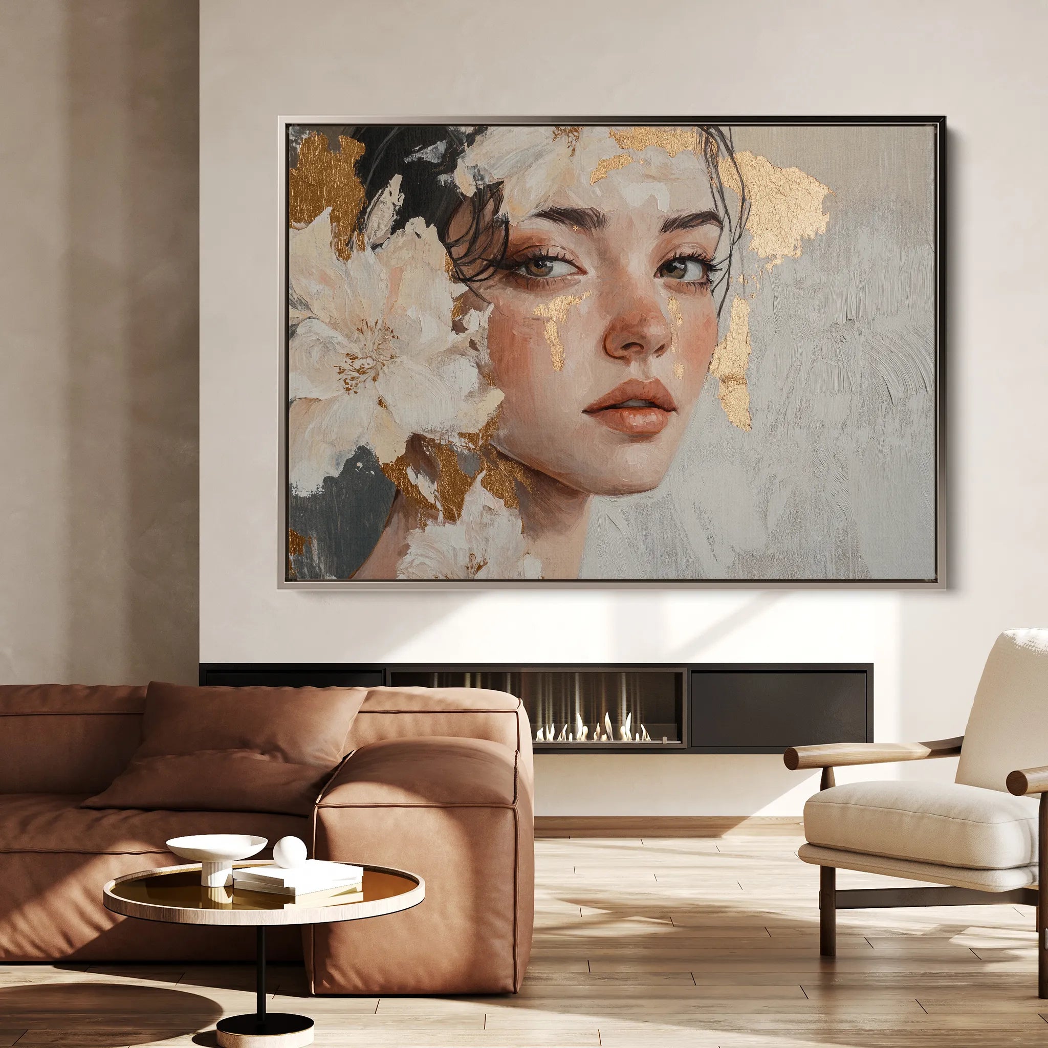Portrait 132 Canvas Art 60 x 40 cm / Black