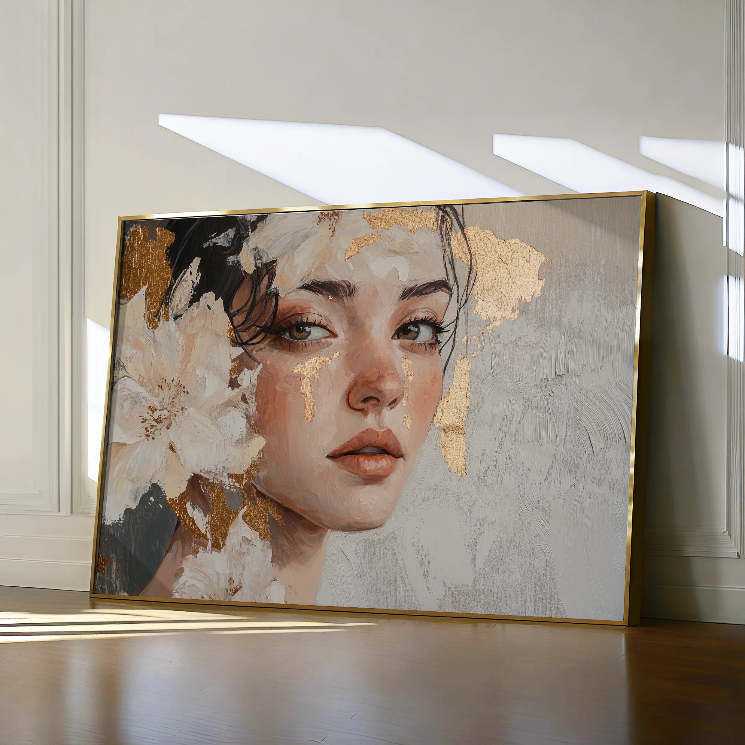 Portrait 132 Canvas Art 60 x 40 cm / Black
