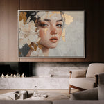 Portrait 132 Canvas Art 60 x 40 cm / Black