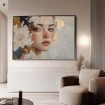Portrait 132 Canvas Art 60 x 40 cm / Black