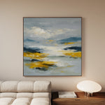 Abstract 1320 Canvas Art 60 x 60 cm / Black
