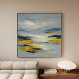 Abstract 1320 Canvas Art 60 x 60 cm / Black