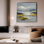 Abstract 1320 Canvas Art 60 x 60 cm / Black