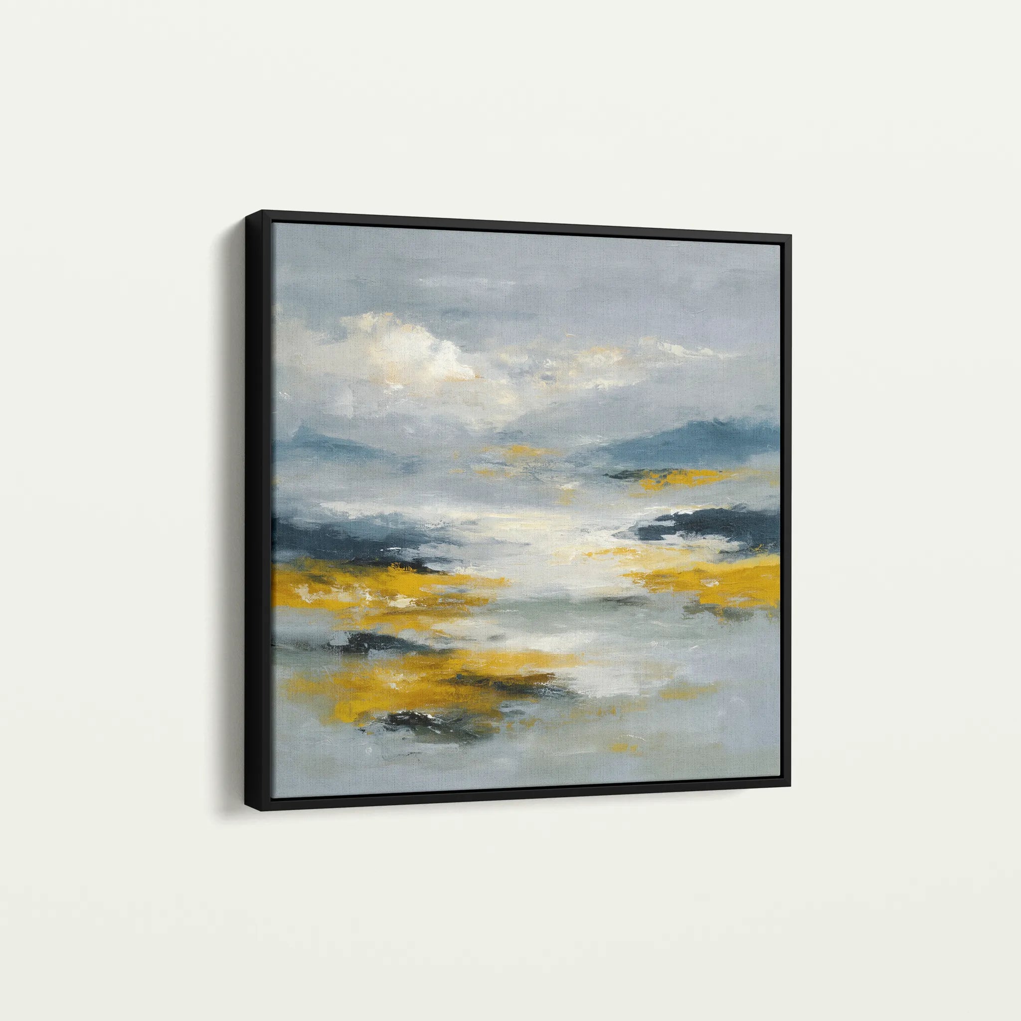 Abstract 1320 Canvas Art 60 x 60 cm / Black
