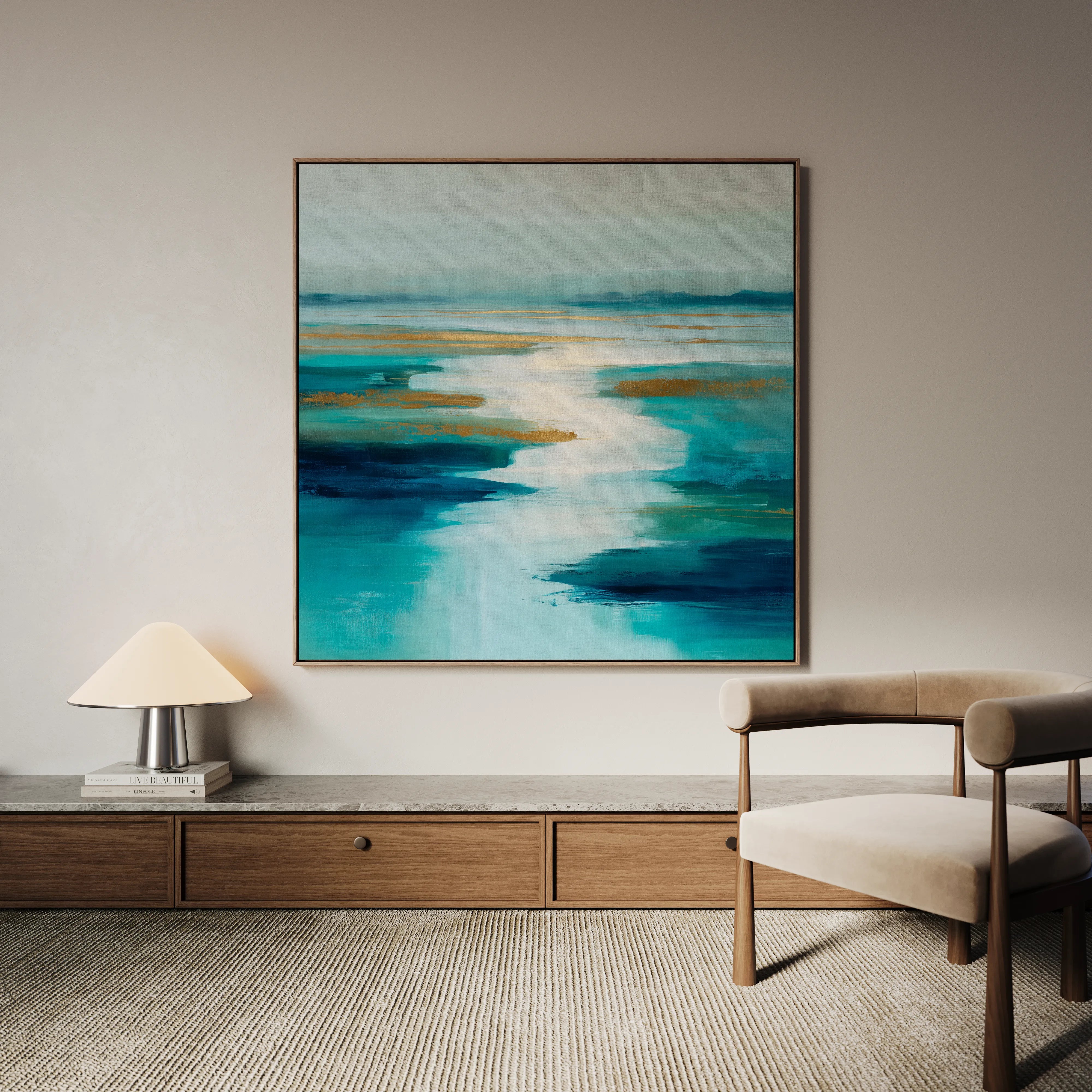 Abstract 1321 Canvas Art 60 x 60 cm / Black