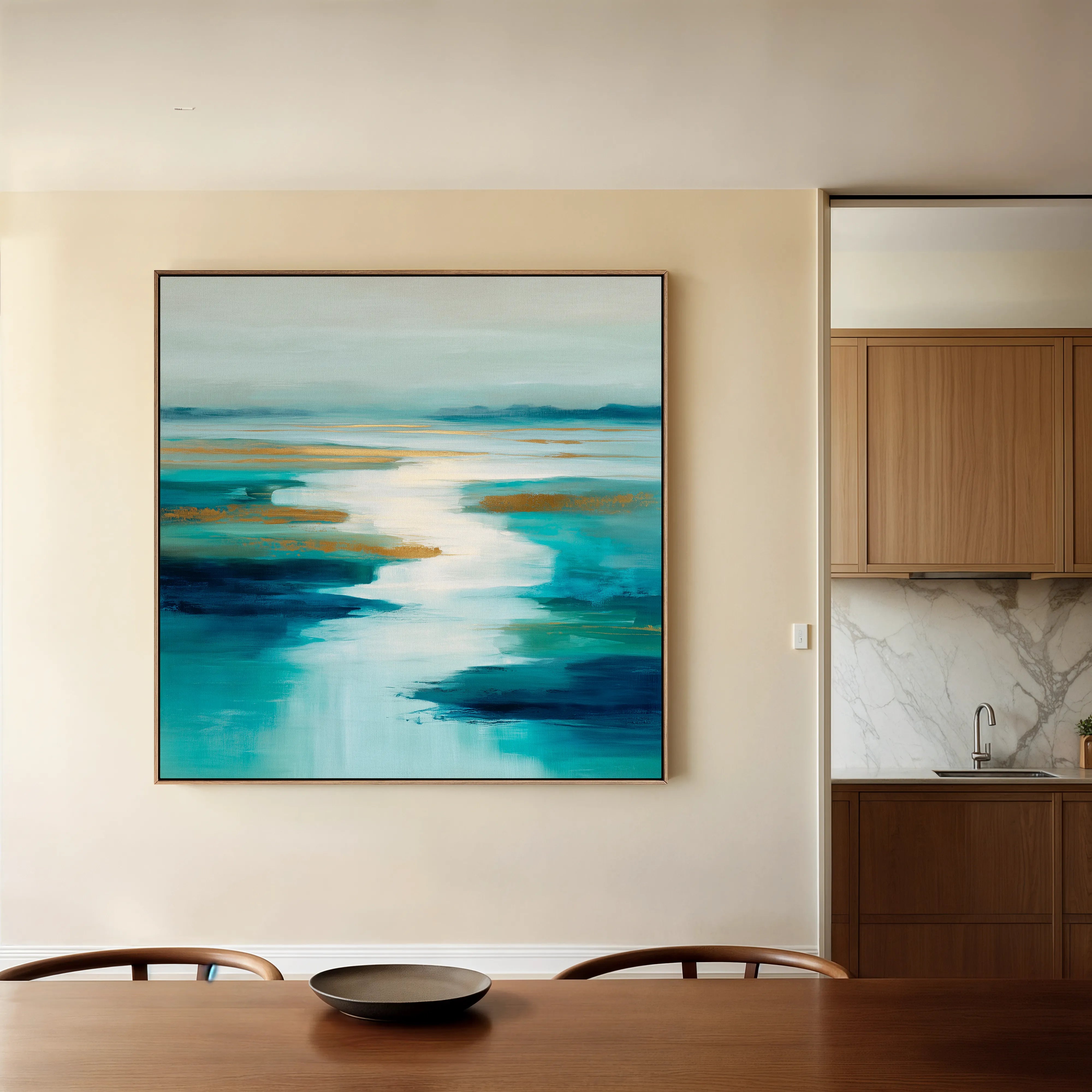 Abstract 1321 Canvas Art 60 x 60 cm / Black