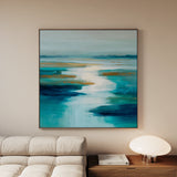 Abstract 1321 Canvas Art 60 x 60 cm / Black