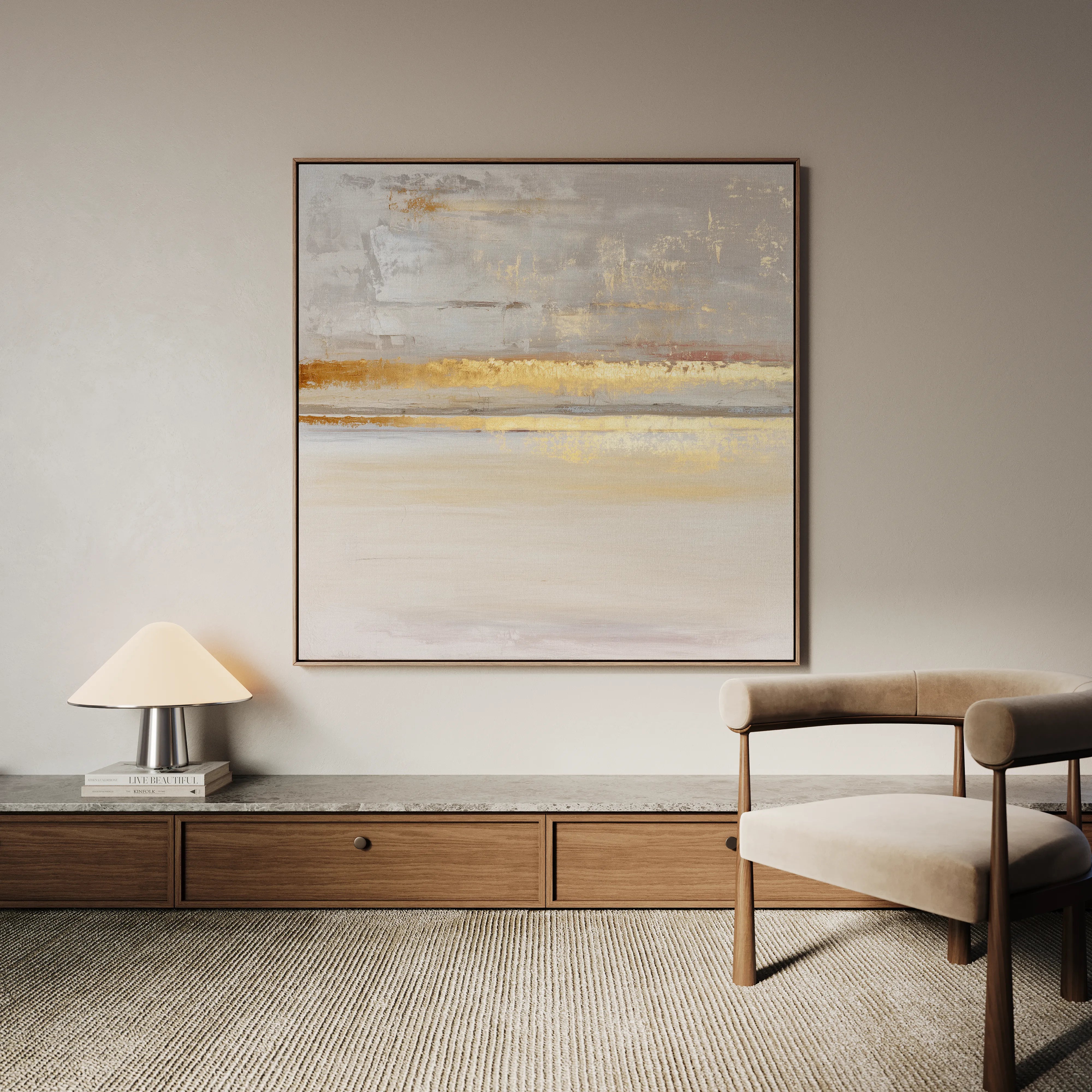 Abstract 1322 Canvas Art 60 x 60 cm / Black