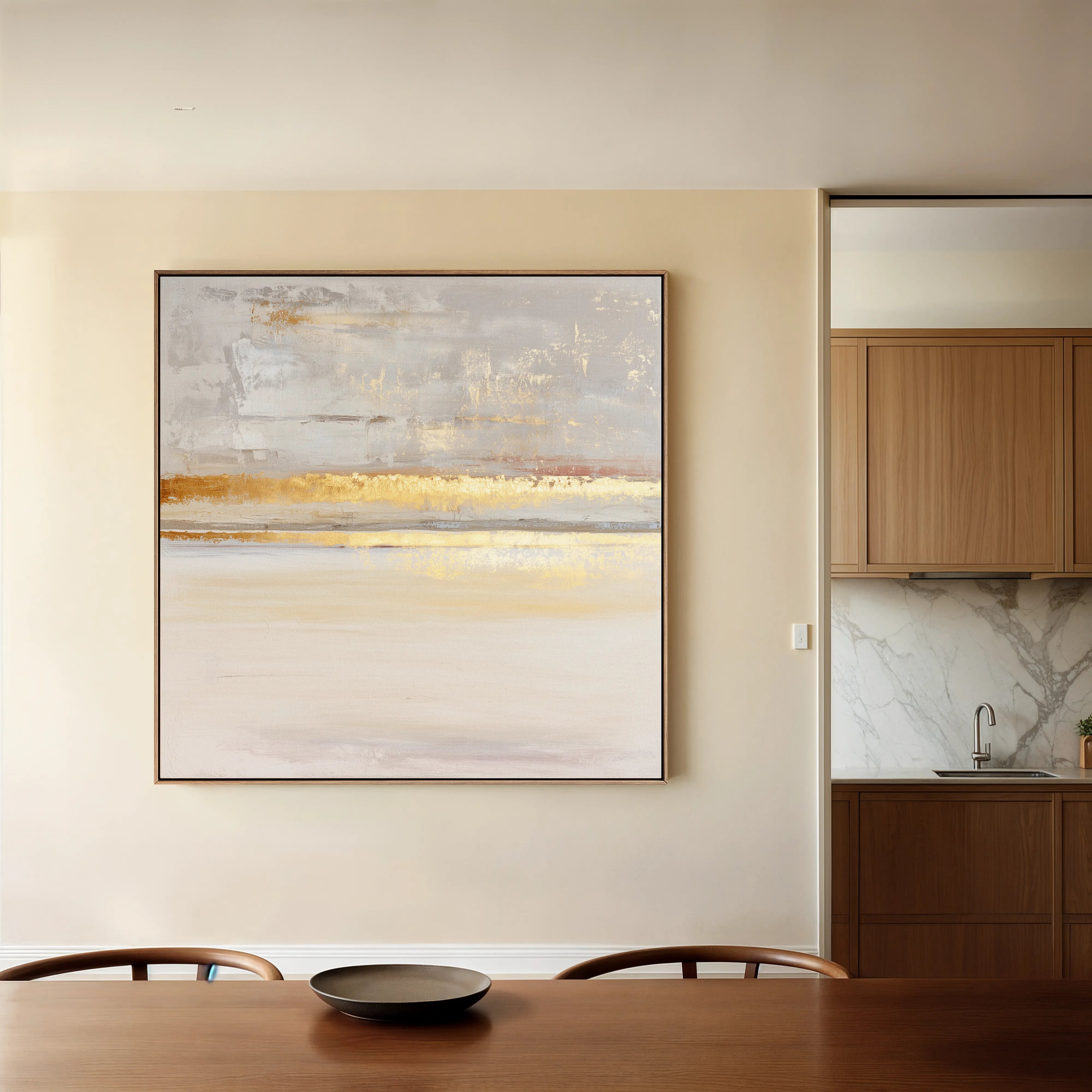 Abstract 1322 Canvas Art 60 x 60 cm / Black