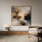 Abstract 1323 Canvas Art 60 x 60 cm / Black