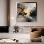 Abstract 1323 Canvas Art 60 x 60 cm / Black