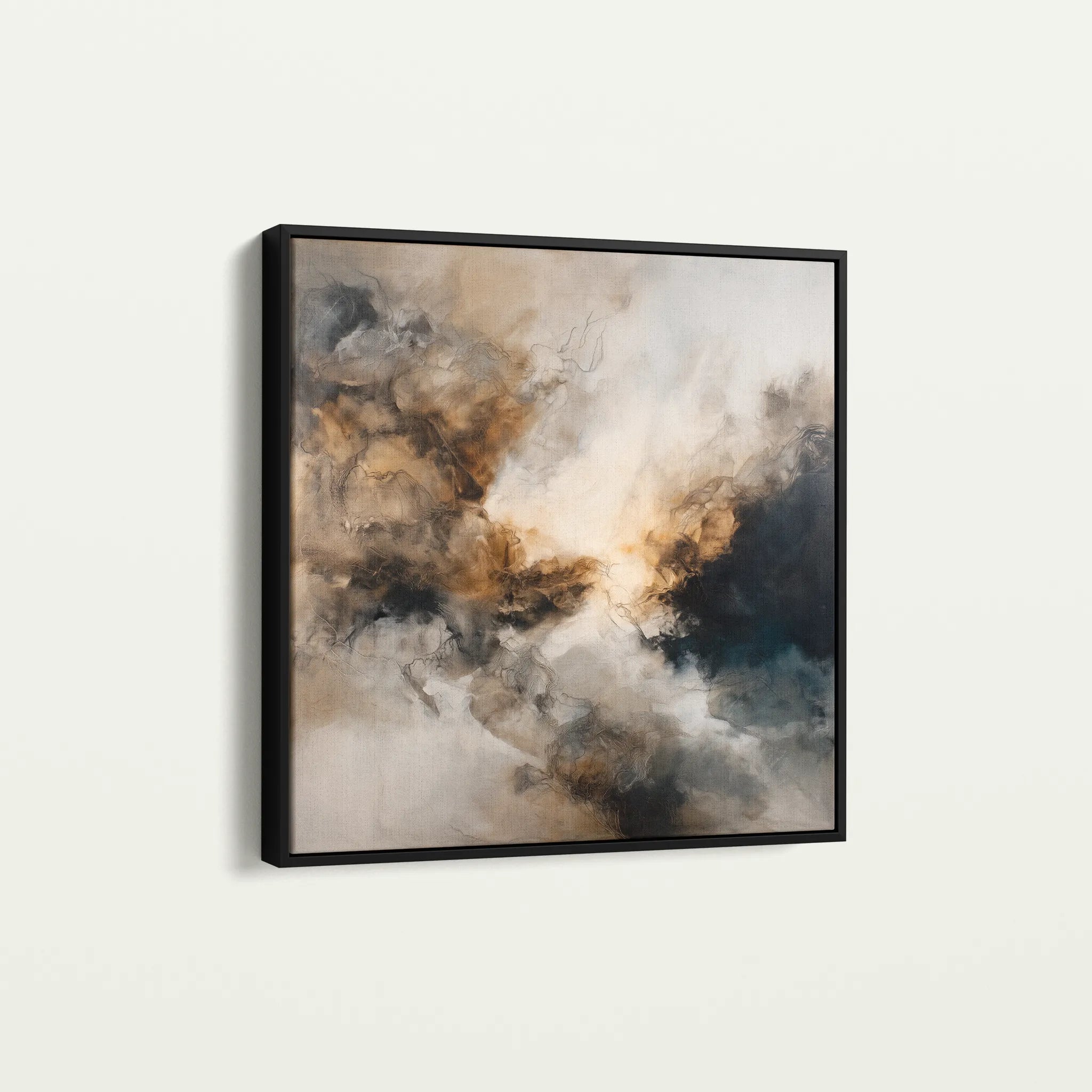 Abstract 1323 Canvas Art 60 x 60 cm / Black