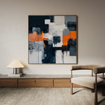 Abstract 1324 Canvas Art 60 x 60 cm / Black
