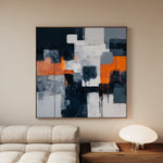 Abstract 1324 Canvas Art 60 x 60 cm / Black