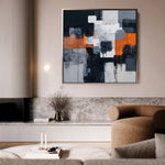 Abstract 1324 Canvas Art 60 x 60 cm / Black