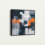 Abstract 1324 Canvas Art 60 x 60 cm / Black