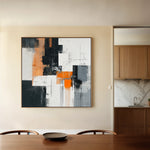 Abstract 1325 Canvas Art 60 x 60 cm / Black