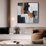 Abstract 1325 Canvas Art 60 x 60 cm / Black