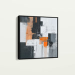 Abstract 1325 Canvas Art 60 x 60 cm / Black