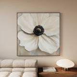Floral 1325 Canvas Art 60 x 60 cm / Black