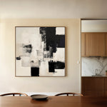 Abstract 1326 Canvas Art 60 x 60 cm / Black