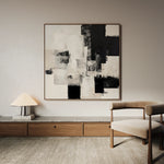 Abstract 1326 Canvas Art 60 x 60 cm / Black