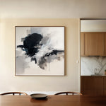 Abstract 1327 Canvas Art 60 x 60 cm / Black