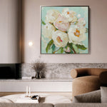 Floral 1327 Canvas Art 60 x 60 cm / Black