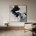 Abstract 1328 Canvas Art 60 x 60 cm / Black