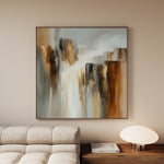 Abstract 1329 Canvas Art 60 x 60 cm / Black