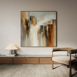 Abstract 1329 Canvas Art 60 x 60 cm / Black