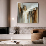Abstract 1329 Canvas Art 60 x 60 cm / Black