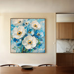 Floral 1329 Canvas Art 60 x 60 cm / Black