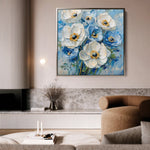 Floral 1329 Canvas Art 60 x 60 cm / Black