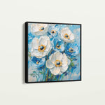 Floral 1329 Canvas Art 60 x 60 cm / Black