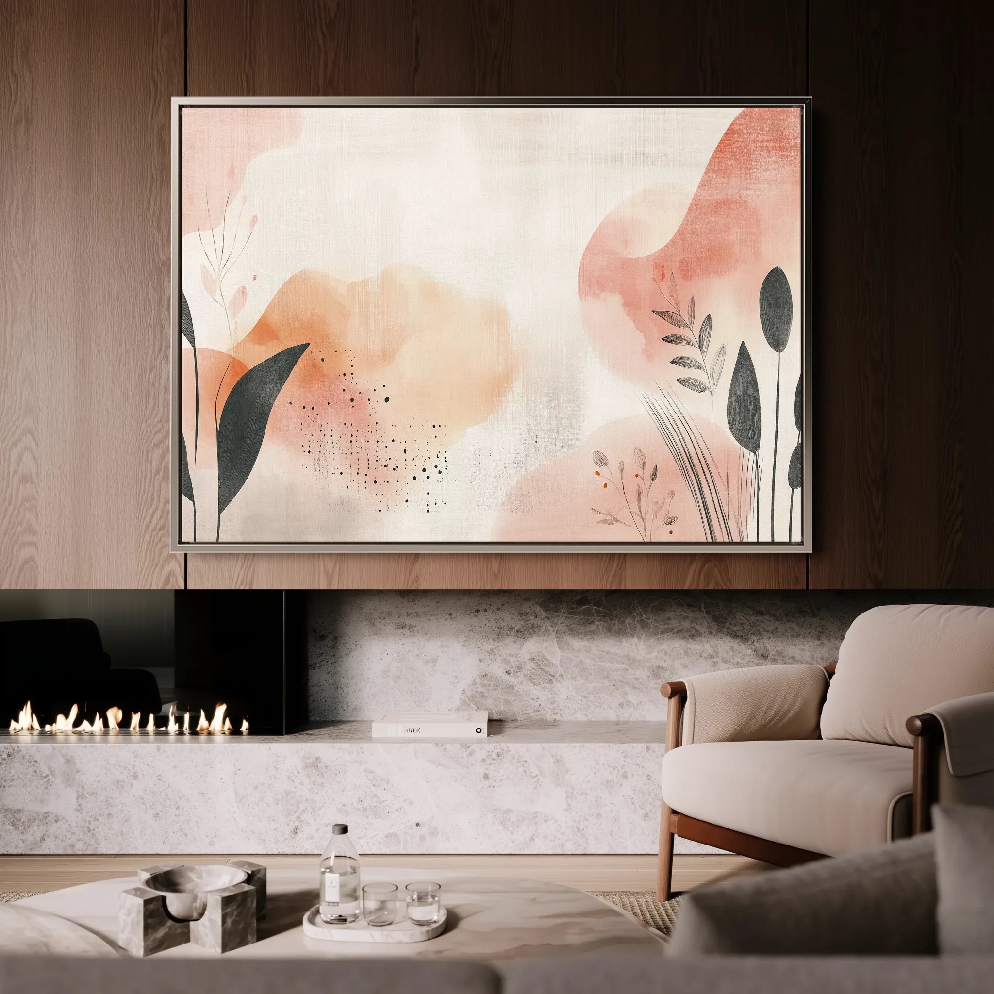 Boho 133 Canvas Art 60 x 40 cm / Black
