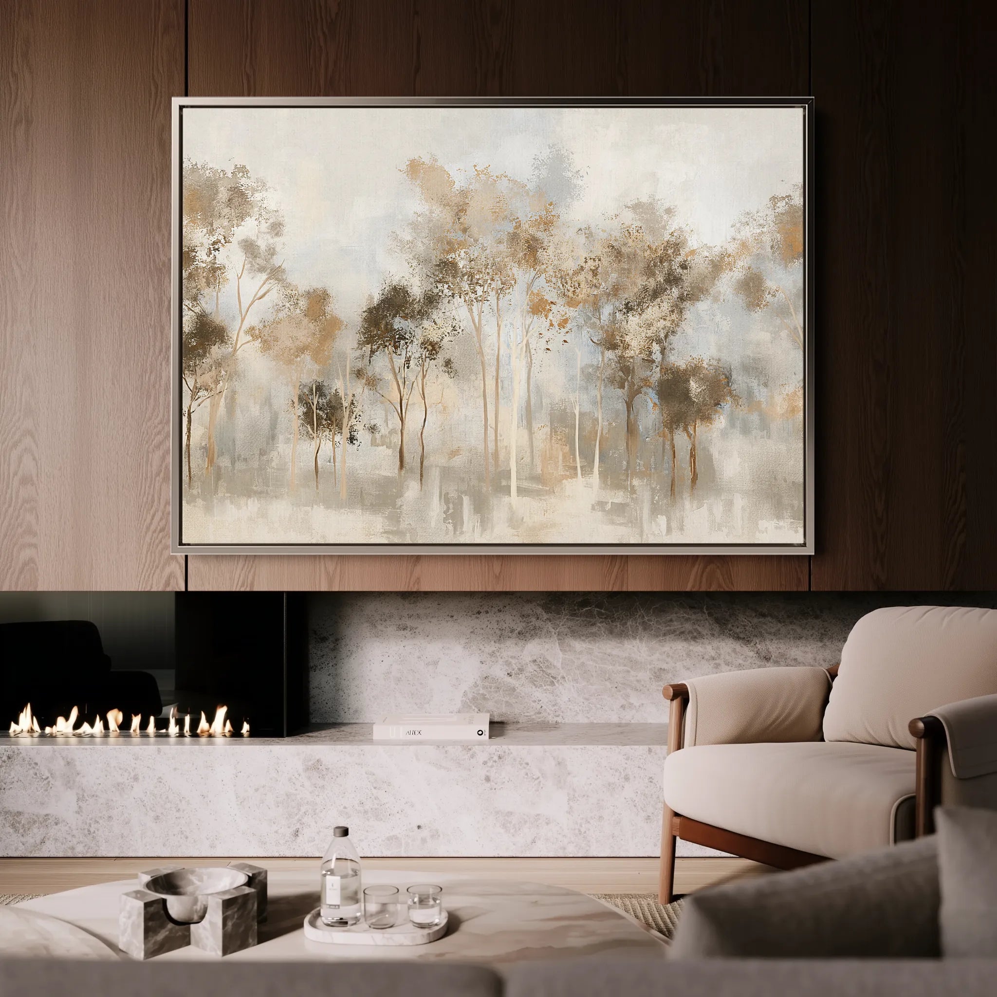 Floral 133 Canvas Art 60 x 40 cm / Black
