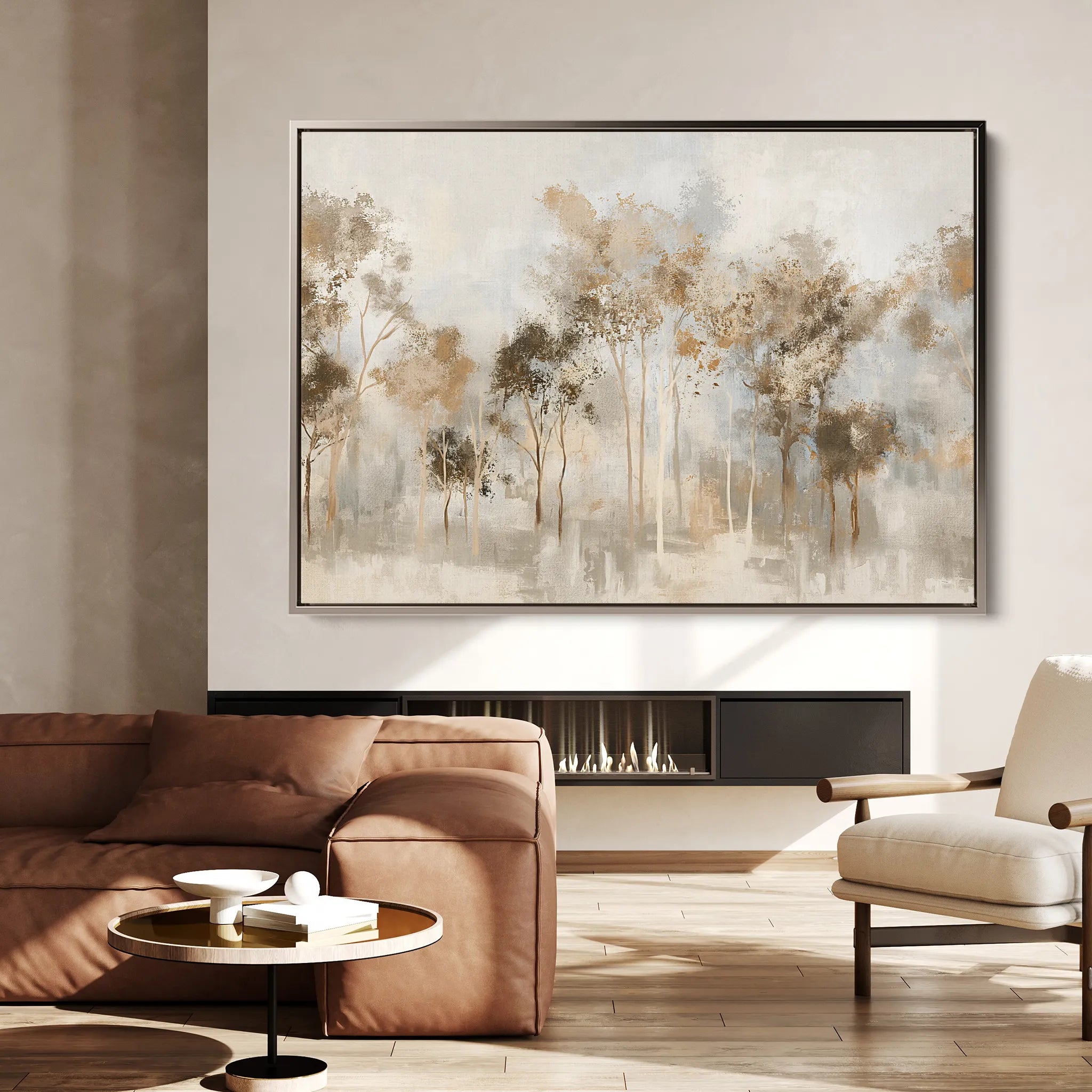 Floral 133 Canvas Art 60 x 40 cm / Black