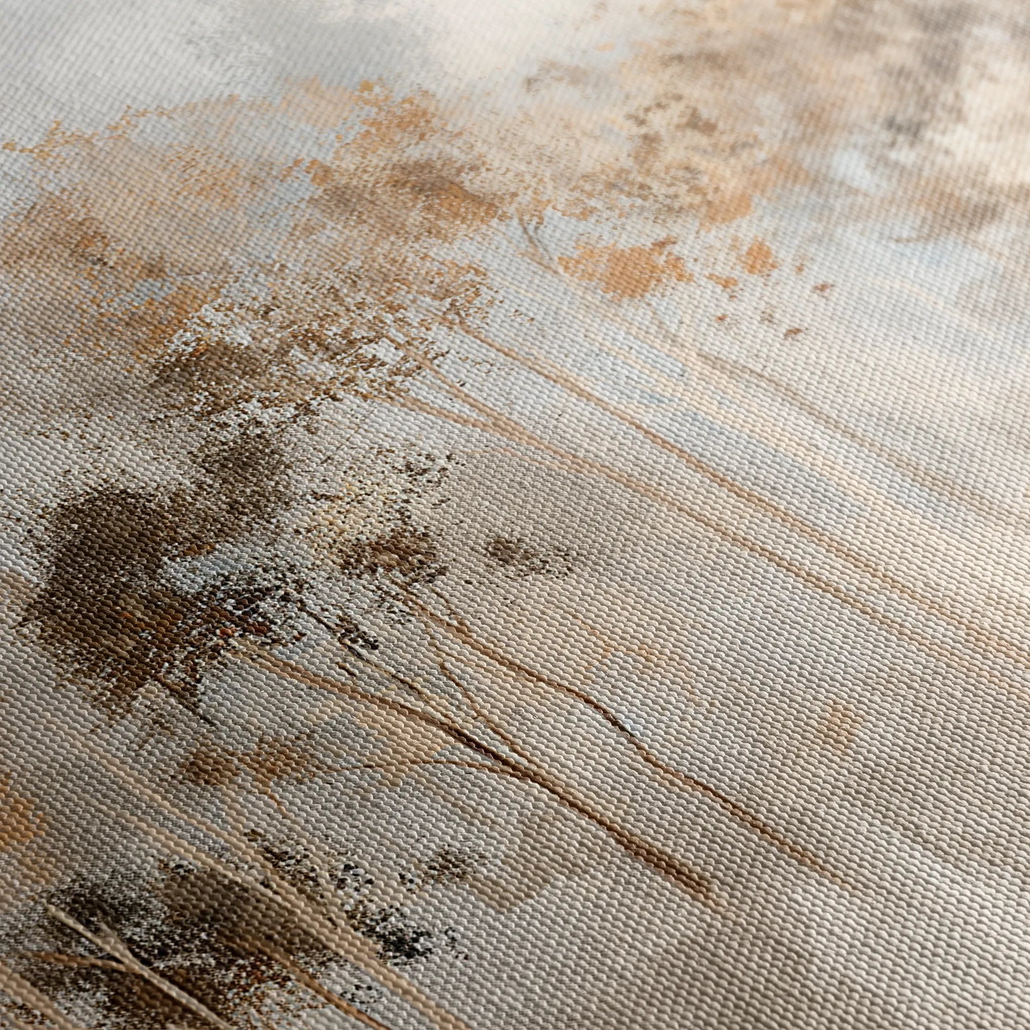 Floral 133 Canvas Art 60 x 40 cm / Black