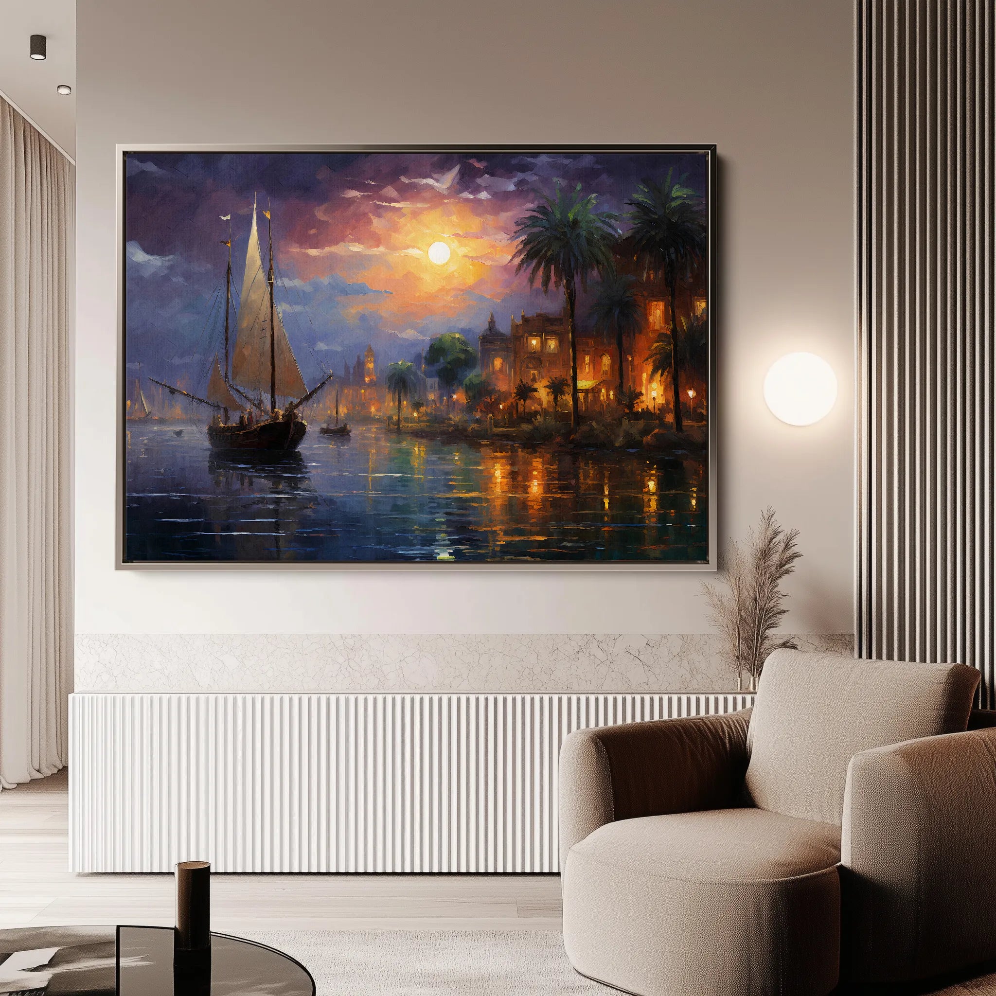 Landscape 133 Canvas Art 60 x 40 cm / Black